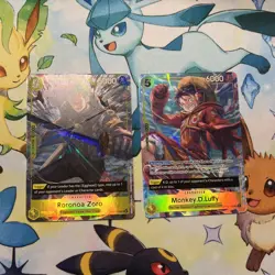 One Piece TCG Luffy And Zoro Egghead Promo Cards NM - Image 3