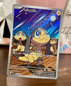 Pokemon TCG Helioptile 143/132 Mega Evolution Holo Illustration Rare Card NM - Image 1
