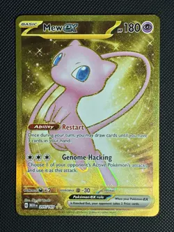 Pokemon Mew EX 205/165 Scarlet and Violet 151 Gold Hyper Rare Card NM+ Condition - Image 1