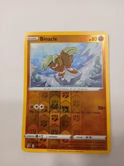Binacle 103/192 - Reverse Holo - Rebel Clash Pokemon Card - Image 1