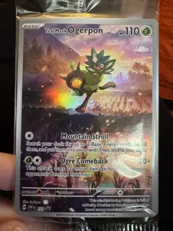 Teal Mask Ogerpon 123 SEALED PROMO Twilight Masqerade Holo NM Pokemon Card 2024 - Image 1