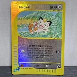 Meowth 78/144 Skyridge Reverse Holo Common Pokemon Card 2003 - Image 1