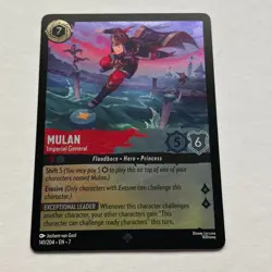 Mulan 141/204 Disney Lorcana Archazia's Island Super Rare Cold Foil Card NM - Image 1