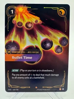 Riftbound Miss Fortune Card Bullet Time Foil 268/298 English League of legends - Image 1