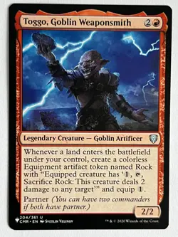 Toggo, Goblin Weaponsmith (REGULAR) x1 - MTG The List PLST #CMR-204 - Image 1