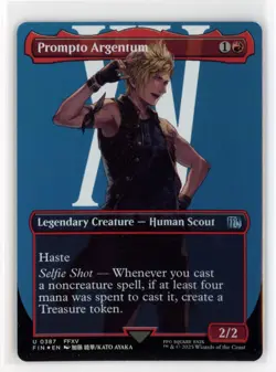 MtG FIN Prompto Argentum #387 Borderless FOIL - Image 1