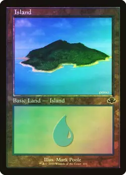 Island FOIL RETRO - 404 - Mark Poole - Dominaria Remastered DMR MTG - Image 1