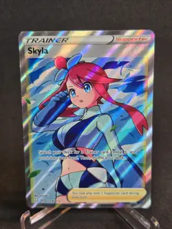 Pokemon TCG Skyla Trainer Shining Fates Ultra Rare Full Art 72 - Image 1