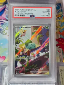 Pokemon Bulbasaur 143/142 Sv07 Stellar Crown Illustration Rare PSA 10 - Image 1