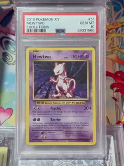 2016 POKEMON XY EVOLUTIONS #51 MEWTWO PSA 10 - Image 1