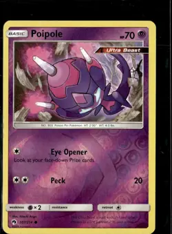 Pokemon Poipole 107/214 Lost Thunder Reverse Holo Common - Image 1