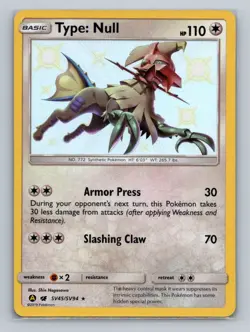 Pokemon Hidden Fates: Shiny Vault #SV45/SV94 Type: Null Shiny Holo Rare - Image 1