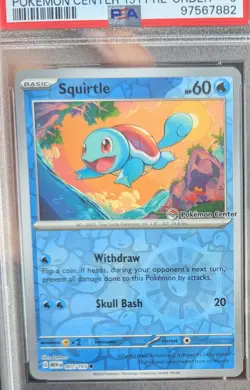Squirtle Pokemon Center Exclusive Stamped Promo 007/165 - PSA 9 - 151 - Image 3