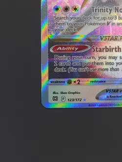 Pokemon TCG Arceus VSTAR 123/172 Ultra Rare Holo Brilliant Stars - Image 4