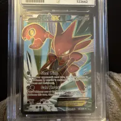 2016 Pokemon XY Breakpoint Scizor EX 119/122 Full Art Ultra Rare Ace 9 - Image 2