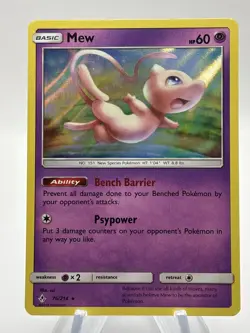Pokemon TCG Mew 76/214 Holo Rare Unbroken Bonds - Image 1