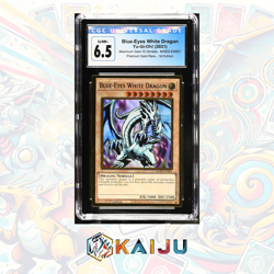 Yu-Gi-Oh! Blue-Eyes White Dragon 2021 MGED-EN001 Prem Gold Rare 1st Ed CGC 6.5 - Image 1