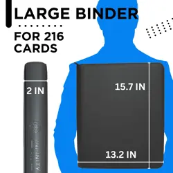 Premium Top Loader Binder for 216 Cards - Non-Tenting 9 Pocket Double Sided D... - Image 3
