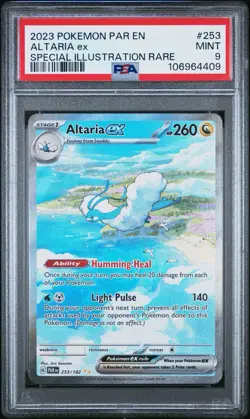 PSA 9 Altaria ex 253/182 SIR Paradox Rift Alt Art Pokemon Card - Image 1