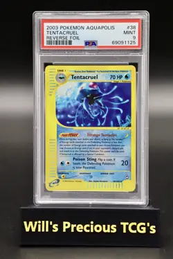 PSA 9 Tentacruel 38/147 Aquapolis 2003 Reverse Holo Pokemon Card E Series WOTC - Image 1