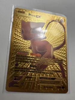 Mew Ex Gold Foil Pokemon Card Fan Art Display Card - Image 2