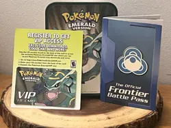 Pokemon Emerald Collector's Tin Box with VIP Card and Inserts - Image 1