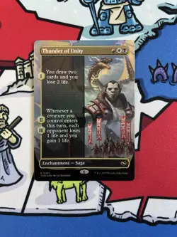Thunder of Unity x1 Mtg Foil Borderless Tarkir: Dragonstorm - Image 1
