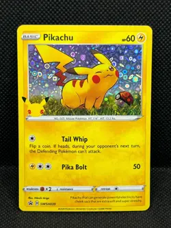 Pokemon TCG Pikachu SWSH039 Black Star Promo - Image 1