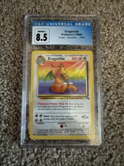 1999 Pokemon Fossil Dragonite Graded *8.5* CGC 19/62 Pokemon TCG - Image 1