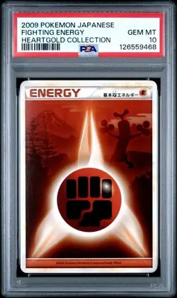 PSA 10 Fighting Energy Pokemon Heartgold Collection Japanese 2009 - Image 1