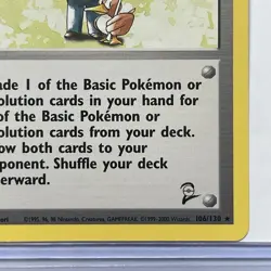 Pokemon Trader 106/130 Base Set 2 WOTC 2000 Pokemon NM/LP Trainer - Image 5