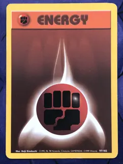 Fighting Energy TRAINER DECK A Brock's Deck Exclusive WOTC Base Set Pokemon LPMP - Image 2