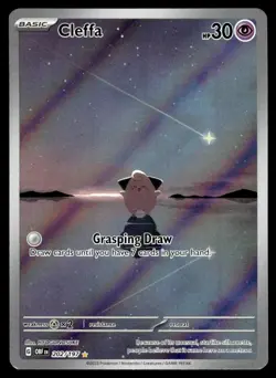 2023 Pokemon Scarlet & Violet - Obsidian Flames 202/197 Cleffa Light Play - Image 1