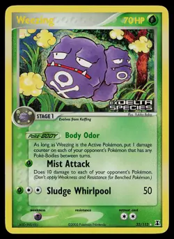 Pokemon Card - Weezing Delta Species 33/113 Rare Reverse Holo Stamped - Image 1