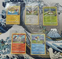 Pokemon Futsal On The Ball 5 Football Promo Cards FULL SET Pikachu Eevee Sealed - Image 1