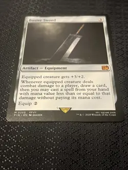 Buster Sword MTG Magic the Gathering Final Fantasy Card 255 - Image 2