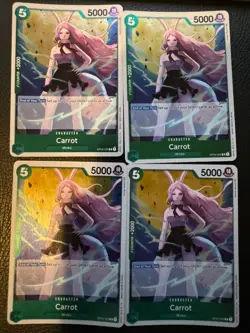 ONE PIECE CARD GAME OP02-029 Rare Carrot English 4x Playset play set NM mint - Image 1