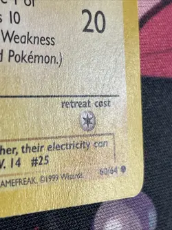 Pokemon Pikachu 1st Edition 60/64 Jungle Set 1999 MP - Image 3