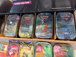 Pokemon TCG 5 Kanto Friends Mini Tins Fusion Strike Brilliant Stars & Promos - Image 3