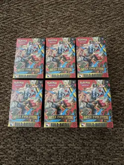 Pokemon TCG Mega Evolution Build and Battle Pre-release Box x6 - New & Sealed ✅ - Image 1