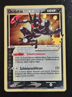 Pokemon TCG Deutsch Quajutsu Gold Star SWSH 144 | Played Condition - Image 1