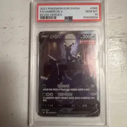 2021 Pokemon Korean Sword & Shield Eevee Heroes #085 Full Art Umbreon V PSA 10 - Image 1