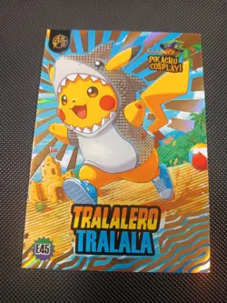 Tralalero Tralala (Pikachu) #E45 - Gold Holo Box Hit - Pikachu Cosplay Pokemon - Image 1