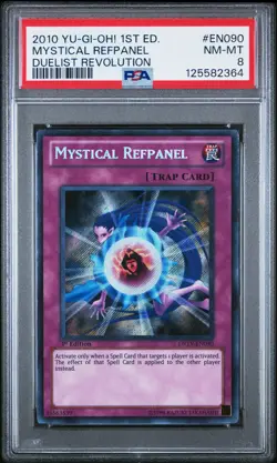 2010 YU-GI-OH! DREV-DUELIST REVOLUTION 1ST ED #EN090 MYSTICAL REFPANEL PSA 8 - Image 1