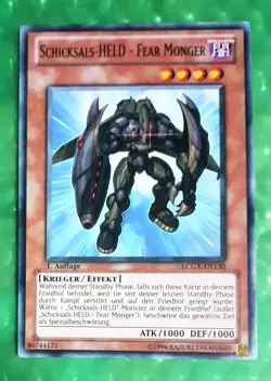 Yu-Gi-Oh LCGX, Elementar-Held Fear Monger, "near mint" - 1.Auflage - Image 1