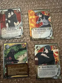 Naruto TCG Itachi Uchiha Foil 2002 15 Card Lot Card Rares Full Art Gold - Image 3
