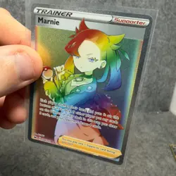 Marnie Sword & Shield Base Full Art Rainbow Rare 208/202 Trainer Pokemon Card - Image 2