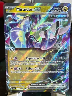 POKEMON MIRAIDON EX 122/162 DOUBLE RARE HOLOFOIL TEMPORAL FORCES NM CARD - Image 1