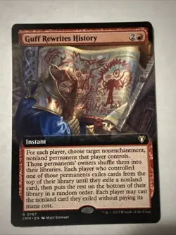 Guff Rewrites History (Extended Art) Commander Masters Regular - Image 1