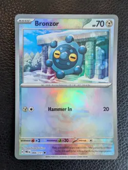 Bronzor - 066/131 Prismatic Evolutions (Pokemon) Master Ball Reverse Holo - Image 1